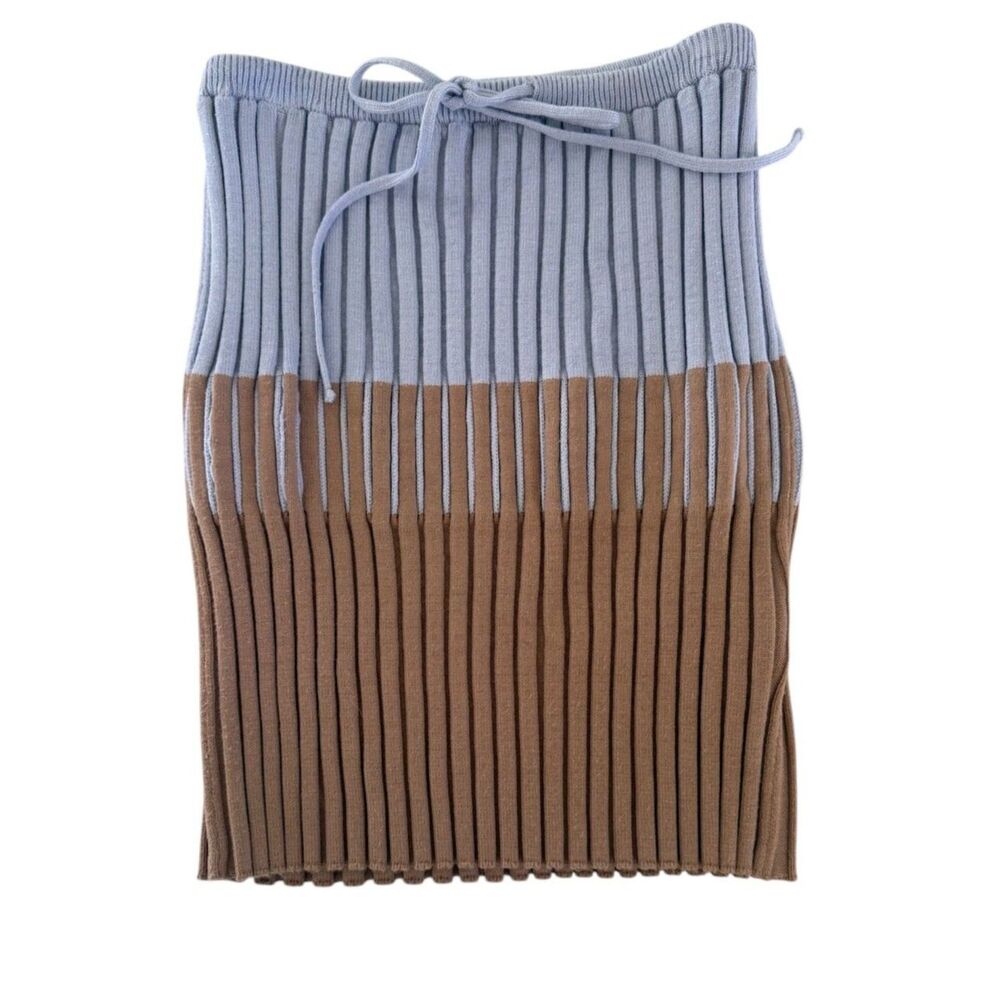 Susmie's Lilac and Brown Ribbed Tube Top Size